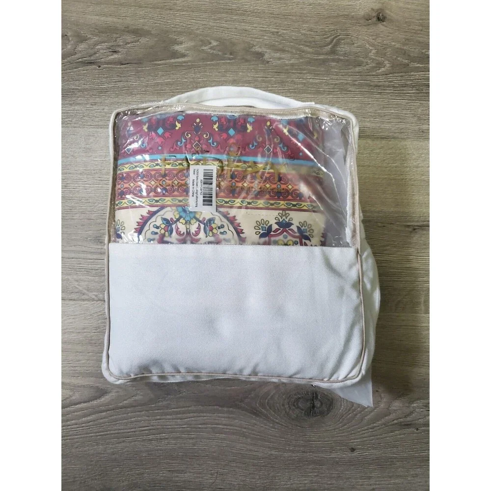 New In Package FADFAY Boho Duvet Cover Set 100% Brushed Cotton Sky Blue Color